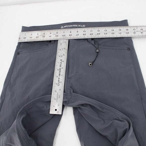 Western Rise Pants Mens 32 L28 Gray AT Utility Durable Outdoor Hiking Slim mid - Picture 4 of 11